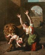 Nicolas-Andre Monsiau Le Lion de Florence painting